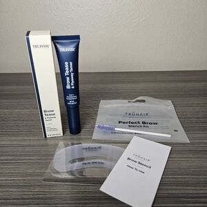 TRUHAIR Brow Tease & Flyaway Tamer and Perfect Brow 5 piece Stencil Kit NEW
